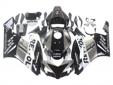 Billigste Honda CBR1000RR Motorrad Verkleidung Kit 2004-2005 - Silber Weiss Glanzendes Schwarz Repsol