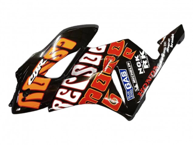 Billigste Honda CBR1000RR Motorrad Verkleidung 2004-2005 - Gelb Orange Glanzendes Schwarz Repsol Rossi 46
