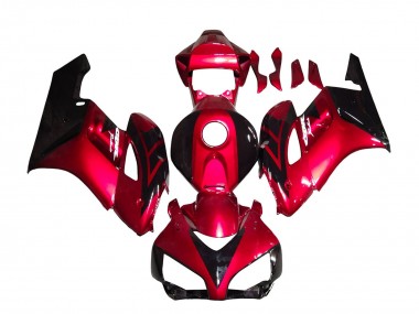 Billigste Honda CBR1000RR Motorrad Verkleidung 2004-2005 - Rot Glanzendes Schwarz Streifen