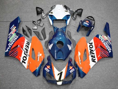 Billigste Honda CBR1000RR Motorrad Verkleidung 2004-2005 - Orange Weiss Rot Blau Repsol