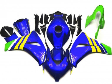 Billigste Honda CBR1000RR Motorrad Verkleidung 2008-2011 - Blau Gelb Weiss Grun