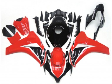 Billigste Honda CBR1000RR Motorrad Verkleidung Kit 2008-2011 - Rot Glanzendes Schwarz