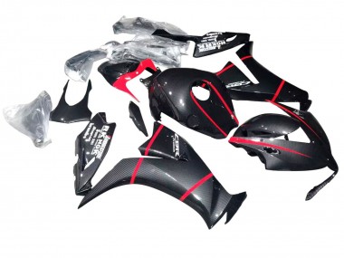 Billigste Honda CBR1000RR Motorrad Verkleidung 2012-2016 - Schwarzes Carbonfaser Rot