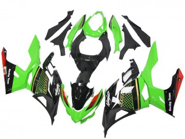 Billigste Kawasaki EX400 Motorrad Verkleidung 2018-2024 - Grun Rot Schwarz Bienenwabe