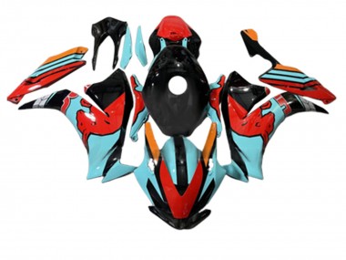 Billigste Honda CBR1000RR Motorrad Verkleidung 2012-2016 - Rot Hellblau Glanzendes Schwarz