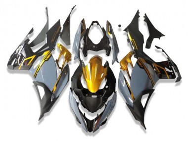 Billigste Kawasaki EX400 Motorrad Verkleidung 2018-2024 - Gold Nardo Grau Schwarz