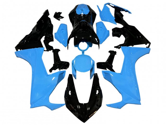 Billigste Honda CBR1000RR Motorrad Verkleidung 2017-2023 - Blau Glanzendes Schwarz