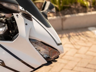 Billigste Honda CBR1000RR Motorrad Verkleidung 2017-2023 - Weiss mit Schwarz Streifen Fireblade
