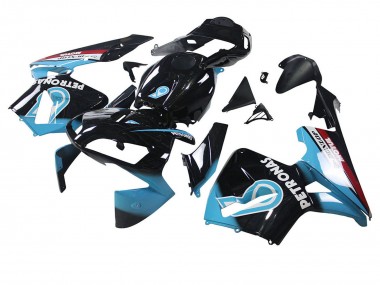 Billigste Honda CBR600RR Motorrad Verkleidung 2003-2004 - Hellblau Rot Glanzendes Schwarz Dunlop