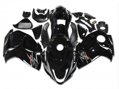 Billigste Suzuki GSXR 1300 Hayabusa Motorrad Verkleidung 2008-2020 - Glanzendes Schwarz Grau