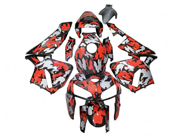 Billigste Honda CBR600RR Motorrad Verkleidung 2005-2006 - Schwarz mit Rotgrauer Tarnung