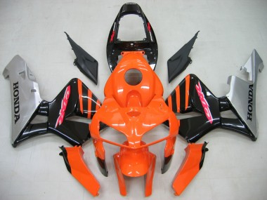 Billigste Honda CBR600RR Motorrad Verkleidung 2005-2006 - Orange Schwarz Silber