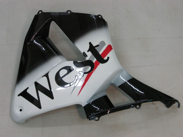Billigste Honda CBR600RR Motorrad Verkleidung 2005-2006 - Glanzendes Schwarz Weiss West
