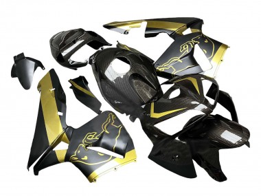 Billigste Honda CBR600RR Motorrad Verkleidung 2005-2006 - Schwarzes Gold Carbonfaser
