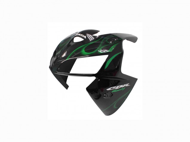 Billigste Honda CBR600RR Motorrad Verkleidung 2005-2006 - Glanzendes Schwarz Grun Flamme