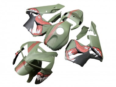 Billigste Honda CBR600RR Motorrad Verkleidung 2005-2006 - Grun Rot Hai