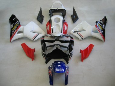 Billigste Honda CBR600RR Motorrad Verkleidung 2005-2006 - Rot Weiss Blau Denso