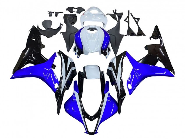 Billigste Honda CBR600RR Motorrad Verkleidung 2007-2008 - Weiss Blau Glanzendes Schwarz