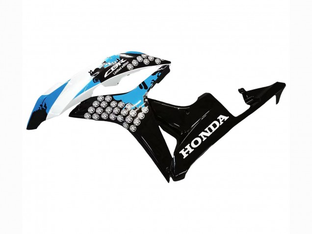 Billigste Honda CBR600RR Motorrad Verkleidung 2007-2008 - Weiss Hellblau Glanzendes Schwarz