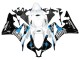 Billigste Honda CBR600RR Motorrad Verkleidung 2007-2008 - Weiss Hellblau Glanzendes Schwarz