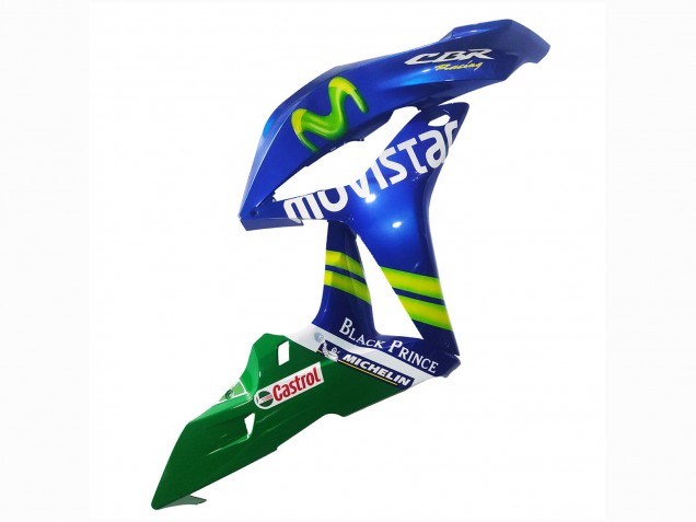 Billigste Honda CBR600RR Motorrad Verkleidung 2007-2008 - Blau Grun MoviStar Castrol