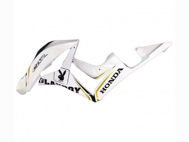 Billigste Honda CBR600RR Motorrad Verkleidung 2007-2008 - Weiss Gold Glanzendes Schwarz Playboy