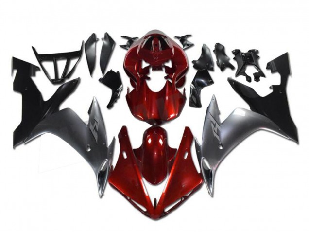 Billigste Yamaha YZF R1 Motorrad Verkleidung 2002-2003 - Rot Silber Schwarz