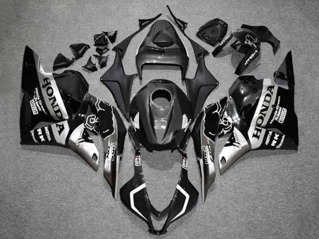 Billigste Honda CBR600RR Motorrad Verkleidung 2009-2012 - Silber Glanzendes Schwarz HRC