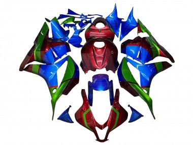 Billigste Honda CBR600RR Motorrad Verkleidung 2009-2012 - Blau Rot Grun