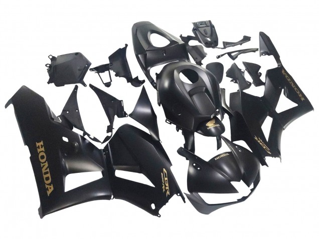 Billigste Honda CBR600RR Motorrad Verkleidung 2013-2023 - Matt Schwarz Gold Aufkleber