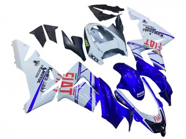 Billigste Kawasaki ZX10R Motorrad Verkleidung 2004-2005 - Glanzendes Blau Weiss Fiat Motul