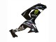 Billigste Kawasaki ZX10R Motorrad Verkleidung 2006-2007 - Grau Gelb Glanzendes Schwarz Monster Elf