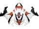 Billigste Kawasaki ZX10R Motorrad Verkleidung 2006-2007 - Weiss Orange Schwarz