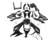 Billigste Kawasaki ZX10R Motorrad Verkleidung 2008-2010 - Glanzendes Schwarz Weiss Grun Monster Elf