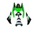 Billigste Kawasaki ZX10R Motorrad Verkleidung 2008-2010 - Grun Weiss Rot Schwarz Monster Elf 66