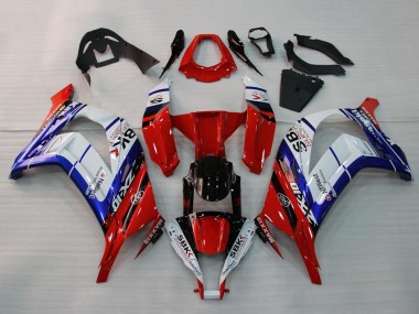 Billigste Kawasaki ZX10R Motorrad Verkleidung 2011-2015 - Weiss Blau Rot Schwarz SBK Maxxis