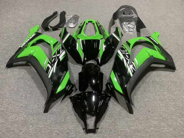 Billigste Kawasaki ZX10R Motorrad Verkleidung 2011-2015 - Grun Glanzendes Schwarz Matt Schwarz