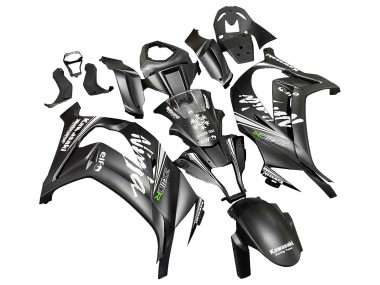 Billigste Kawasaki ZX10R Motorrad Verkleidung 2011-2015 - Matt Schwarz Grun Elf