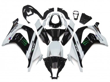 Billigste Kawasaki ZX10R Motorrad Verkleidung 2011-2015 - Weiss Glanzendes Schwarz Grun Monster