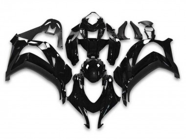 Billigste Kawasaki ZX10R Motorrad Verkleidung 2016-2020 - Glanzendes Schwarz Ninja