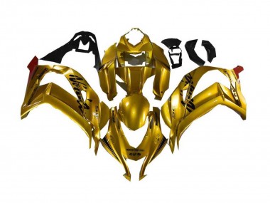Billigste Kawasaki ZX10R Motorrad Verkleidung 2016-2020 - Gold Schwarz