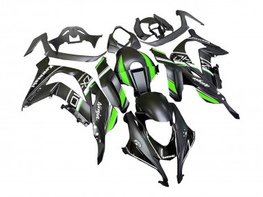 Billigste Kawasaki ZX10R Motorrad Verkleidung 2016-2020 - Matt Schwarz Grun Weiss Ninja