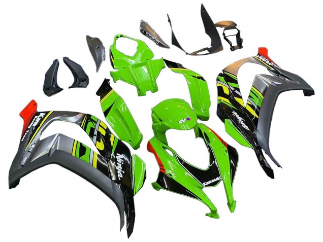 Billigste Kawasaki ZX10R Motorrad Verkleidung 2016-2020 - Grun Rot Grau