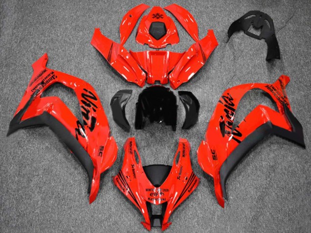 Billigste Kawasaki ZX10R Motorrad Verkleidung 2016-2020 - Rot Schwarz