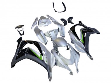 Billigste Kawasaki ZX10R Motorrad Verkleidung 2016-2020 - Silber Grun Schwarz