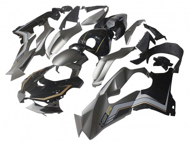 Billigste Kawasaki ZX10R Motorrad Verkleidung 2021-2025 - Schwarz Grau Gold