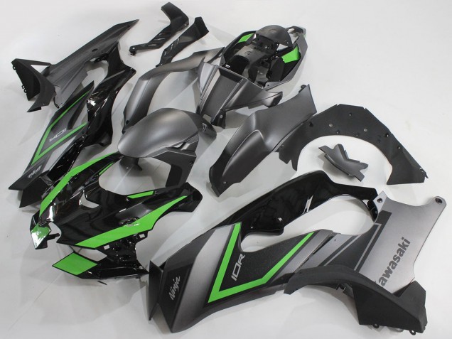 Billigste Kawasaki ZX10R Motorrad Verkleidung 2021-2025 - Grau Grun Schwarz
