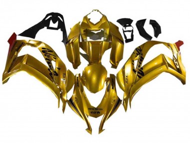 Billigste Kawasaki ZX10R Motorrad Verkleidung 2021-2025 - Gold Schwarz