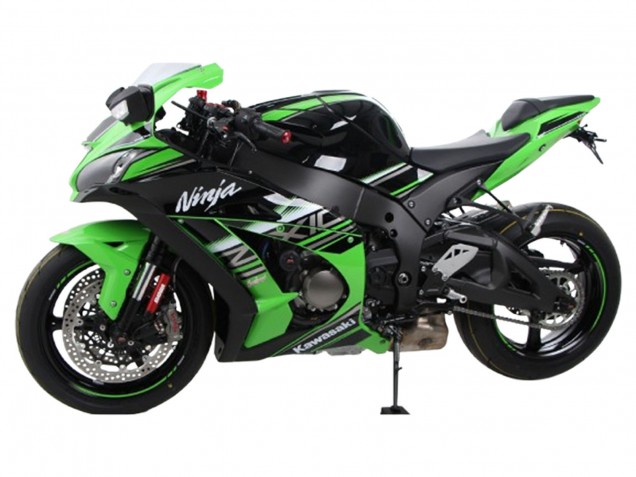 Billigste Kawasaki ZX10R Motorrad Verkleidung 2021-2025 - Grun Schwarz Silber
