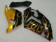 Billigste Kawasaki ZX14R ZZR1400 Motorrad Verkleidung 2006-2011 - Glanzendes Schwarz Gold Flamme
